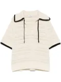 Akris Punto crochet-knit polo top - Neutrals