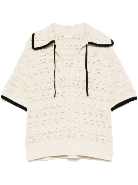 Akris Punto playera tipo polo de crochet