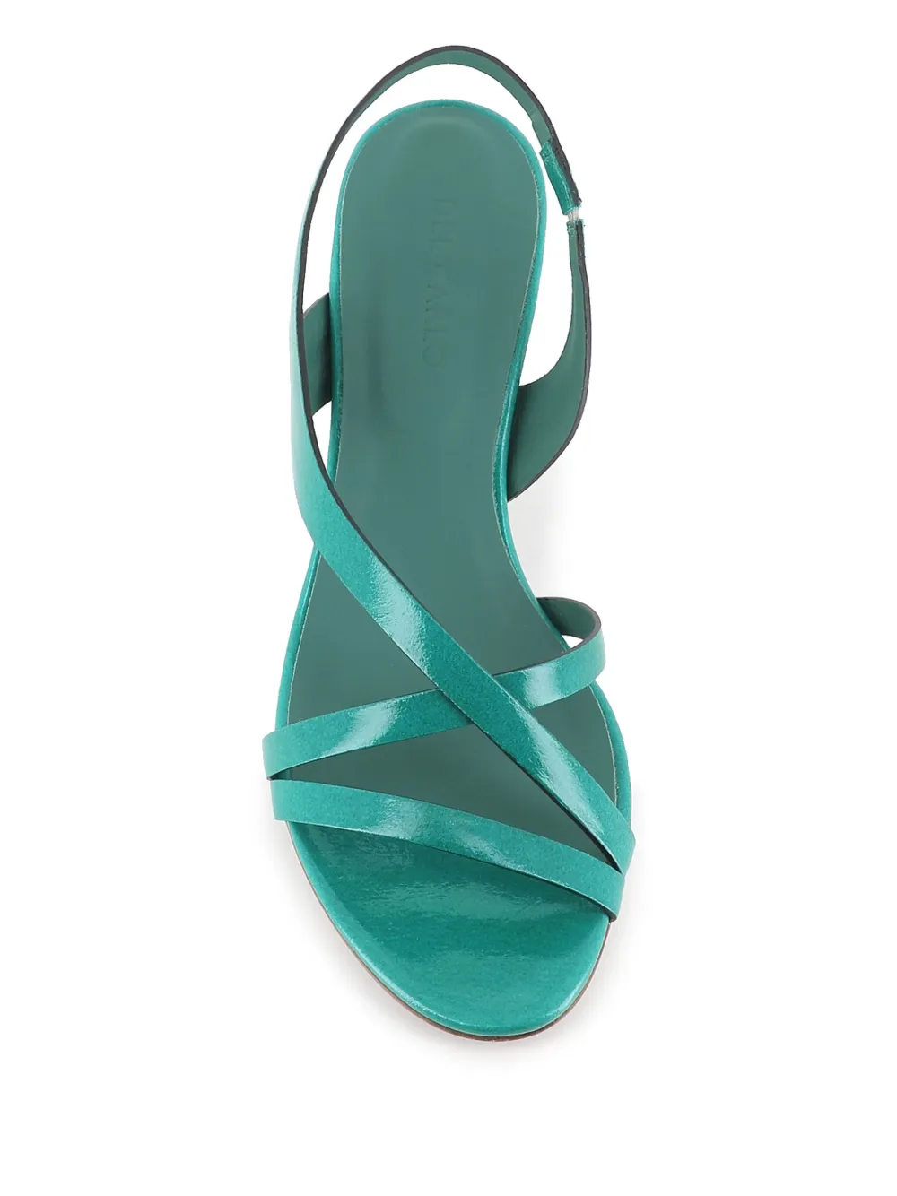 Del Carlo slingback leather sandals Green