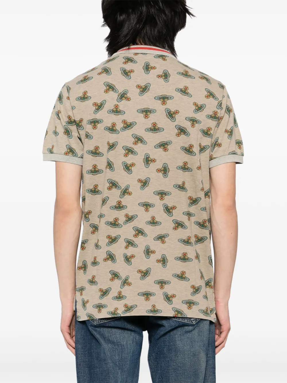 Vivienne Westwood Poloshirt met logoprint Beige