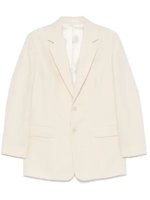 ジャケット FILIPPA K SS25 DAVINA COTTON LINEN BLAZER (31338 0092) Davina Oversized Cotton Linen Blazer - Cream White | Filippa K