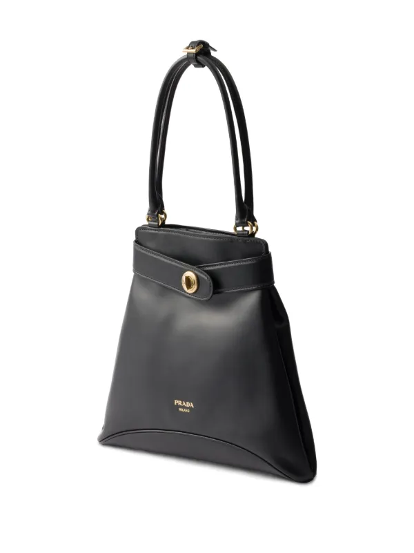 【日本入手困難】Prada Etude medium leather tote bag Prada Medium Etude Tote Bag | Black | FARFETCH