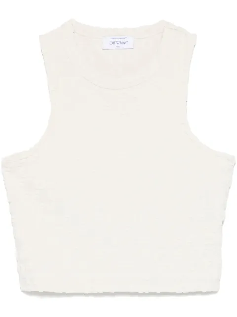 Off-White flocked-logo tank top