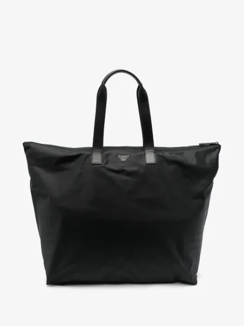 Emporio Armani logo-plaque tote bag