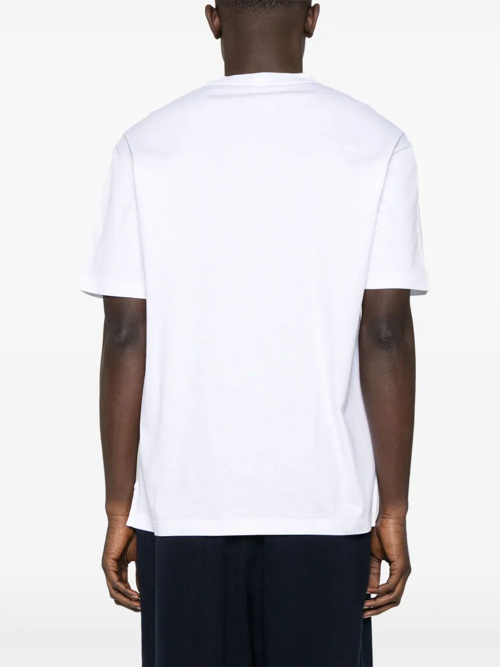 Giorgio Armani Katoenen T-shirt met ronde hals Wit