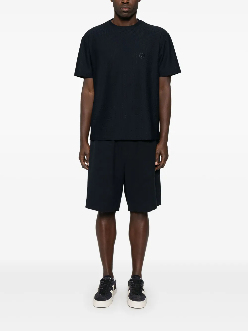 giorgioarmani Giorgio Armani Linnen bermuda shorts - Blauw