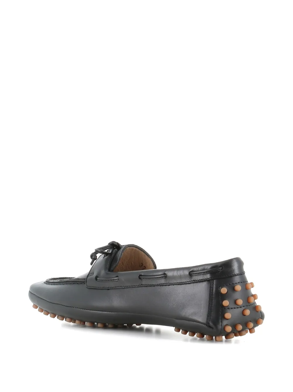 Le Monde Beryl Leren loafers Zwart