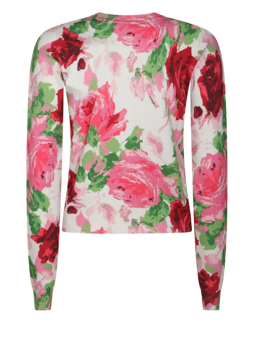 Blumarine floral-print knitted top - Roze