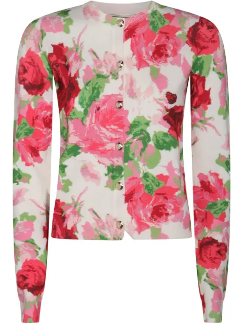 Blumarine top tejido con estampado floral