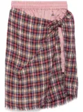 Vivienne Westwood check pattern shorts - Red