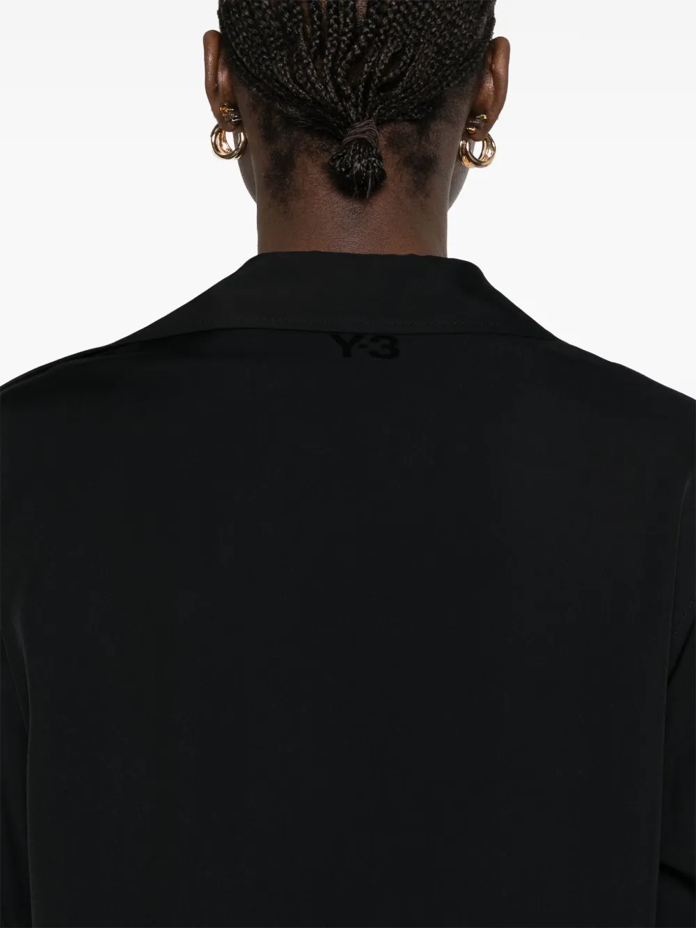 Y-3 Blouse met puntige kraag Zwart