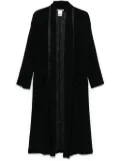 Issey Miyake Pre-Owned 2000s knitted pleated coat - Black