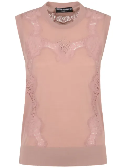 Dolce & Gabbana débardeur à détails en dentelle