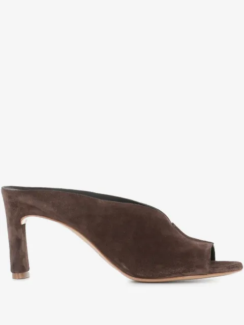 Del Carlo Mules in pelle scamosciata 80mm