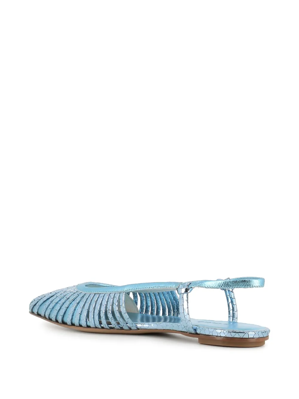 Del Carlo leather ballerina shoes Blue