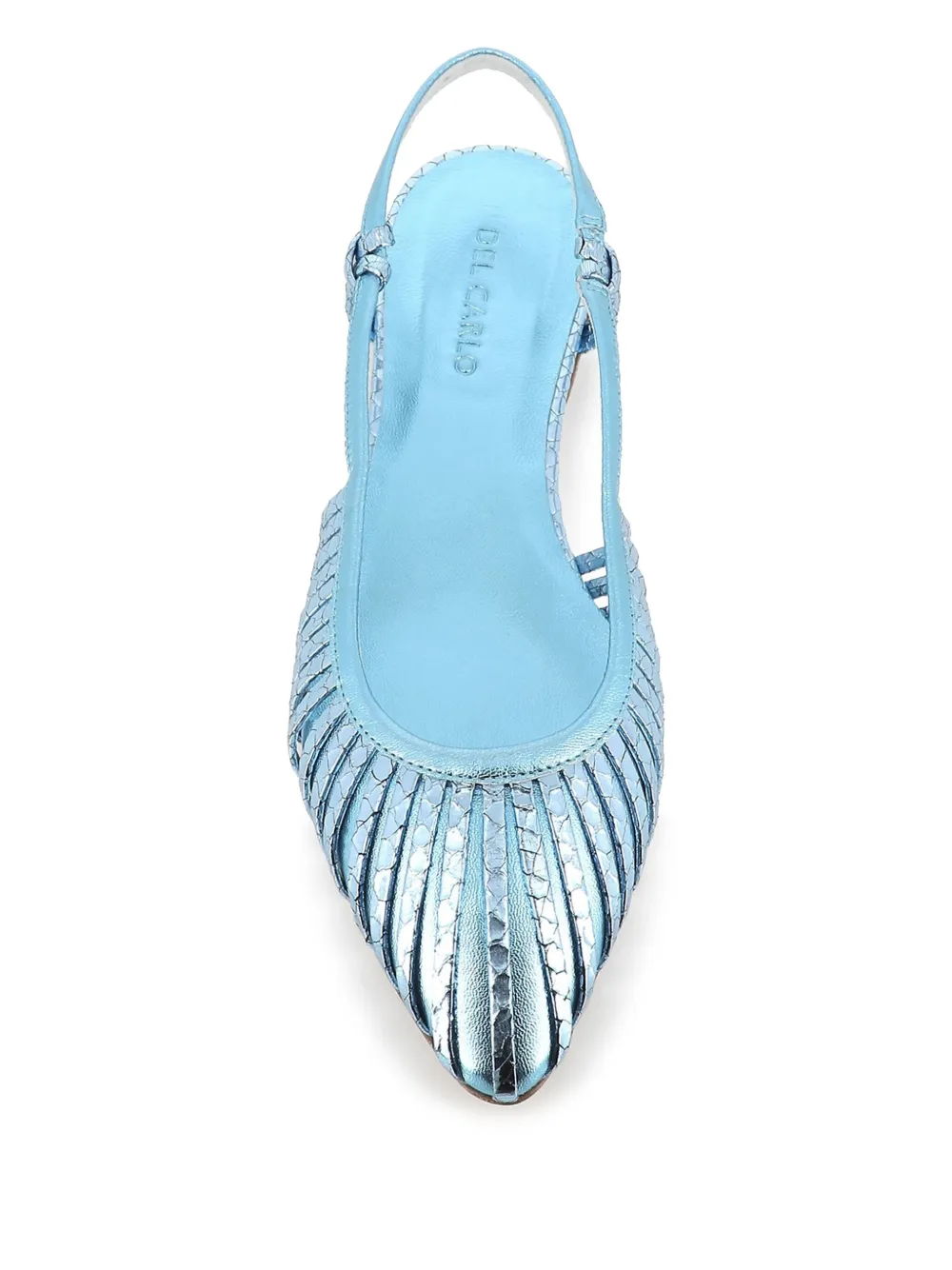 Del Carlo leather ballerina shoes Blue