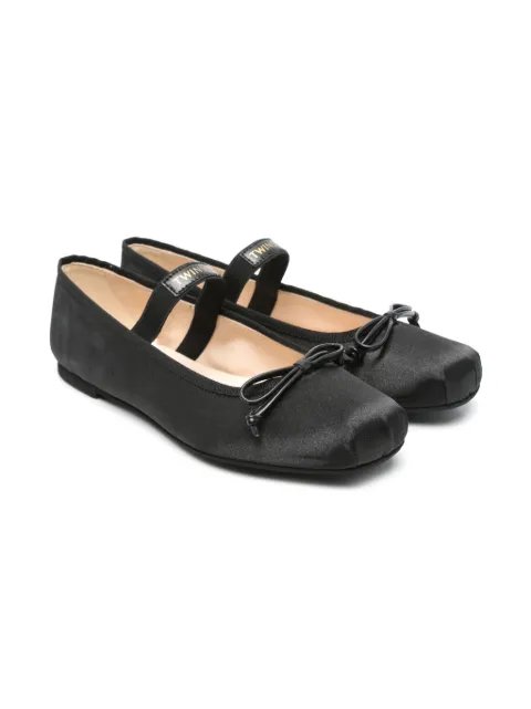 TWINSET Kids satin ballet flats