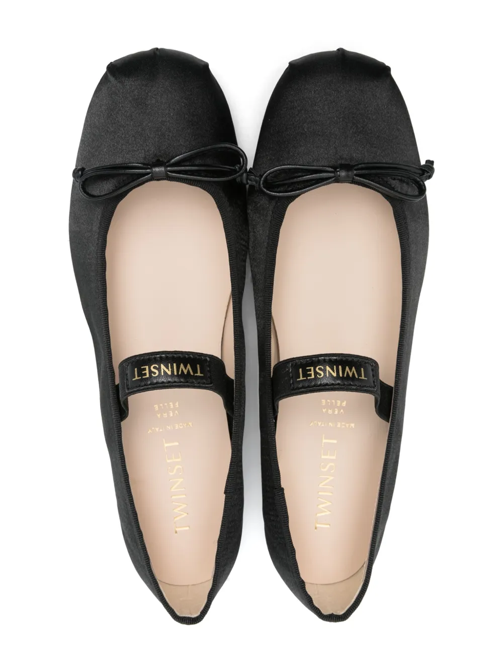TWINSET Kids Satijnen ballerina's Zwart