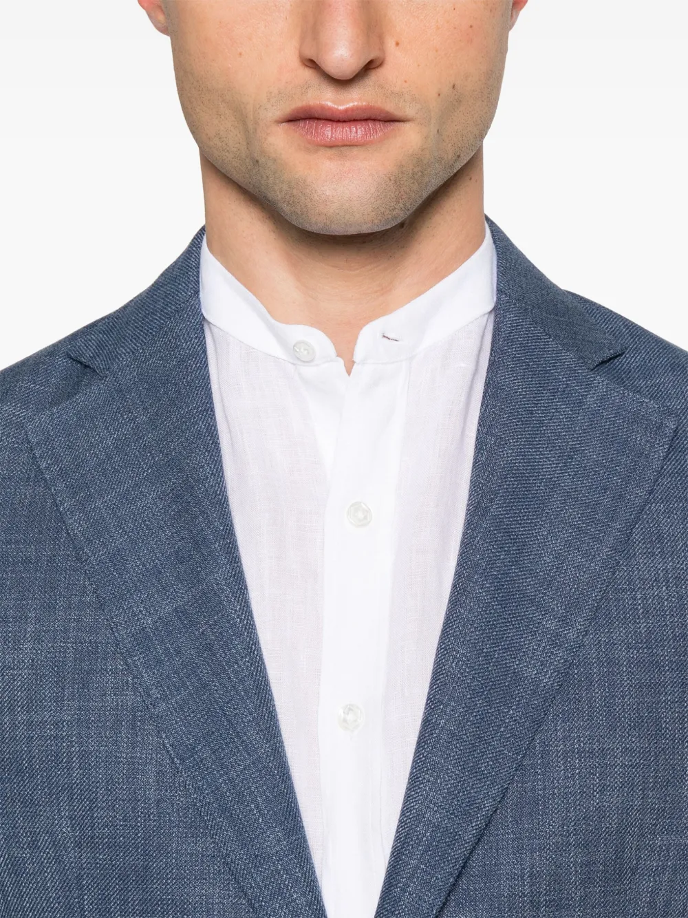 Barba Geweven blazer Blauw