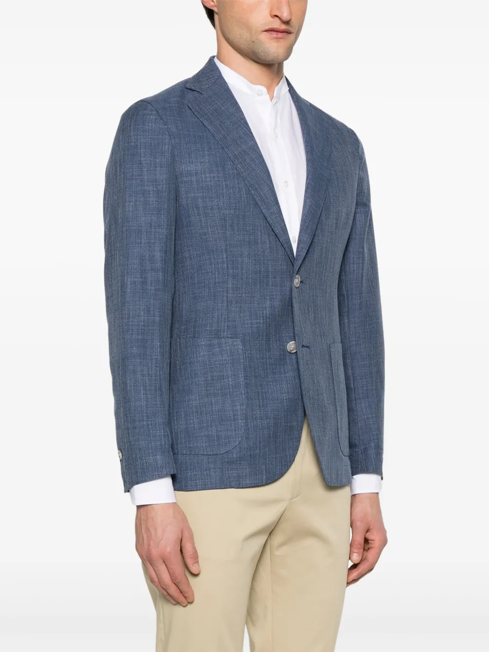Barba Geweven blazer Blauw