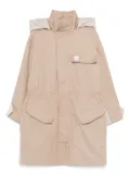 MSGM Kids panelled parka coat - Neutrals