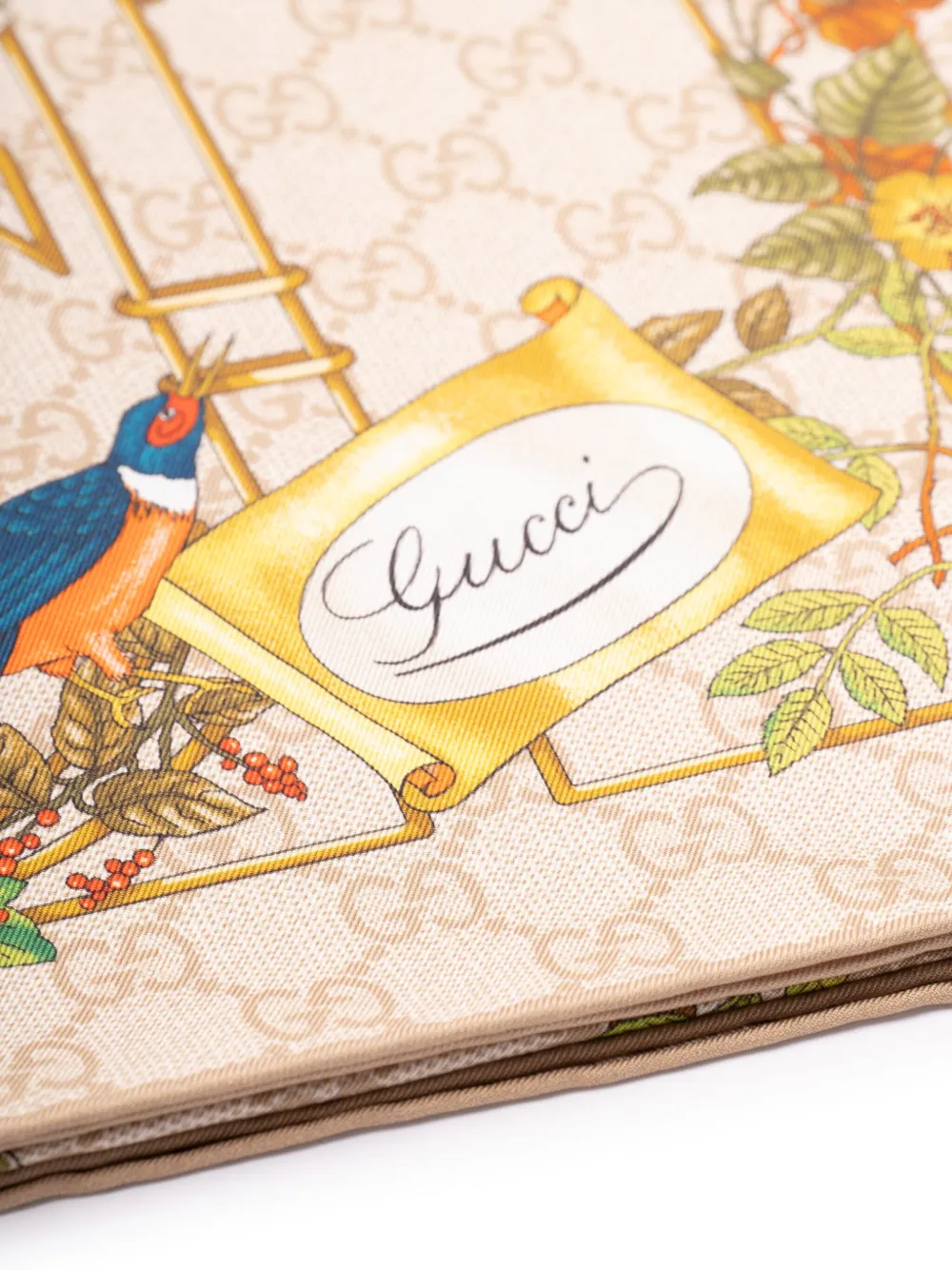 Gucci Zijden sjaal - Beige