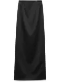 NISSA satin midi skirt - Black