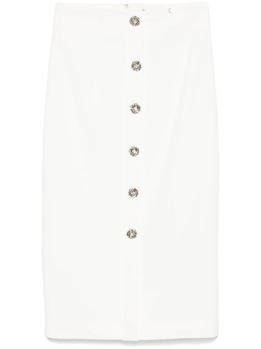 NISSA falda midi con botones florales | blanco | Image 1