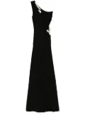 NISSA crystal-embellished gown - Black