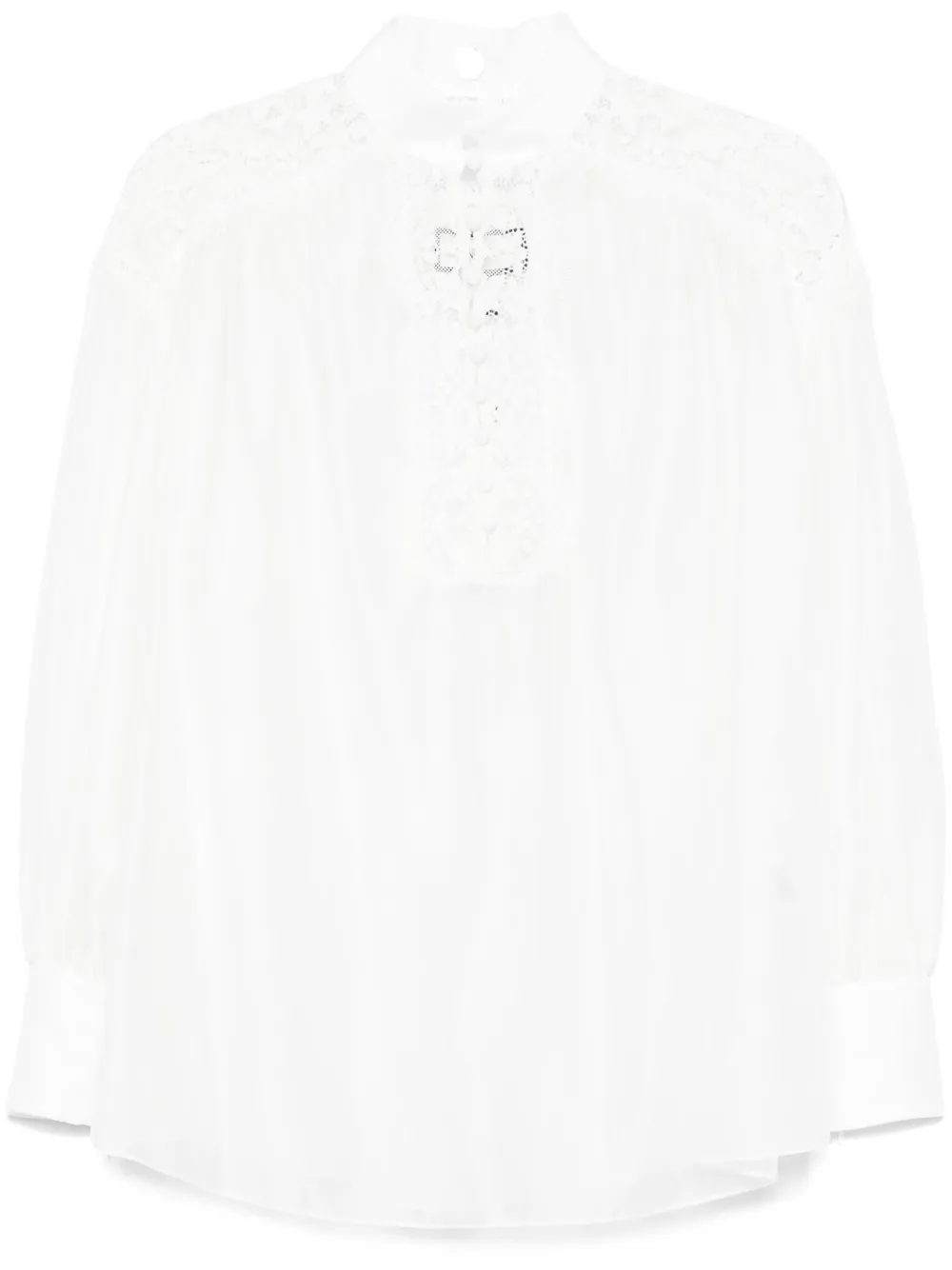 lace-detailed blouse
