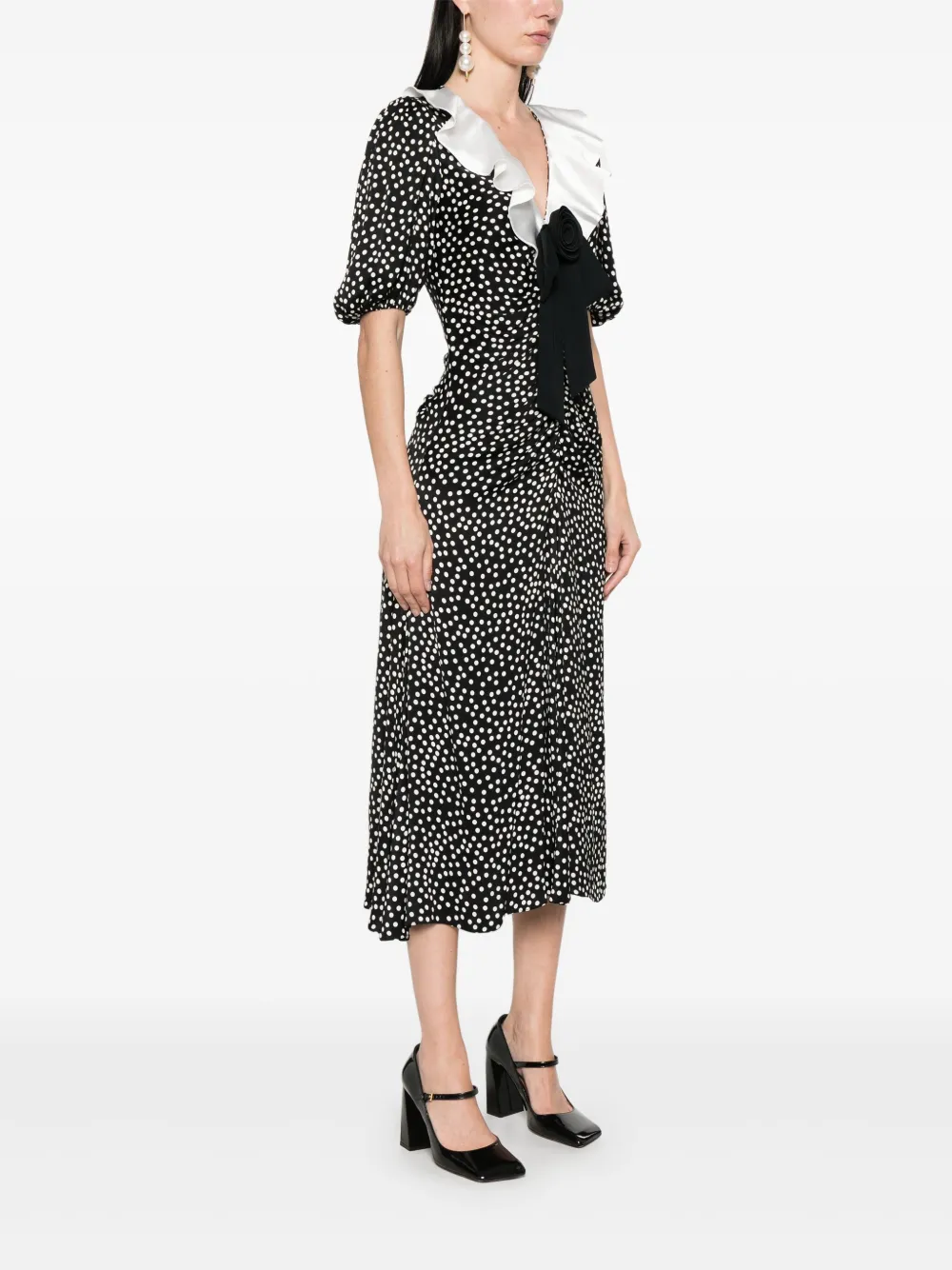 NISSA Maxi-jurk met stippen Zwart
