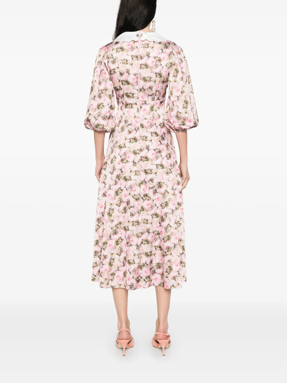 NISSA Midi-jurk met bloemenprint Roze