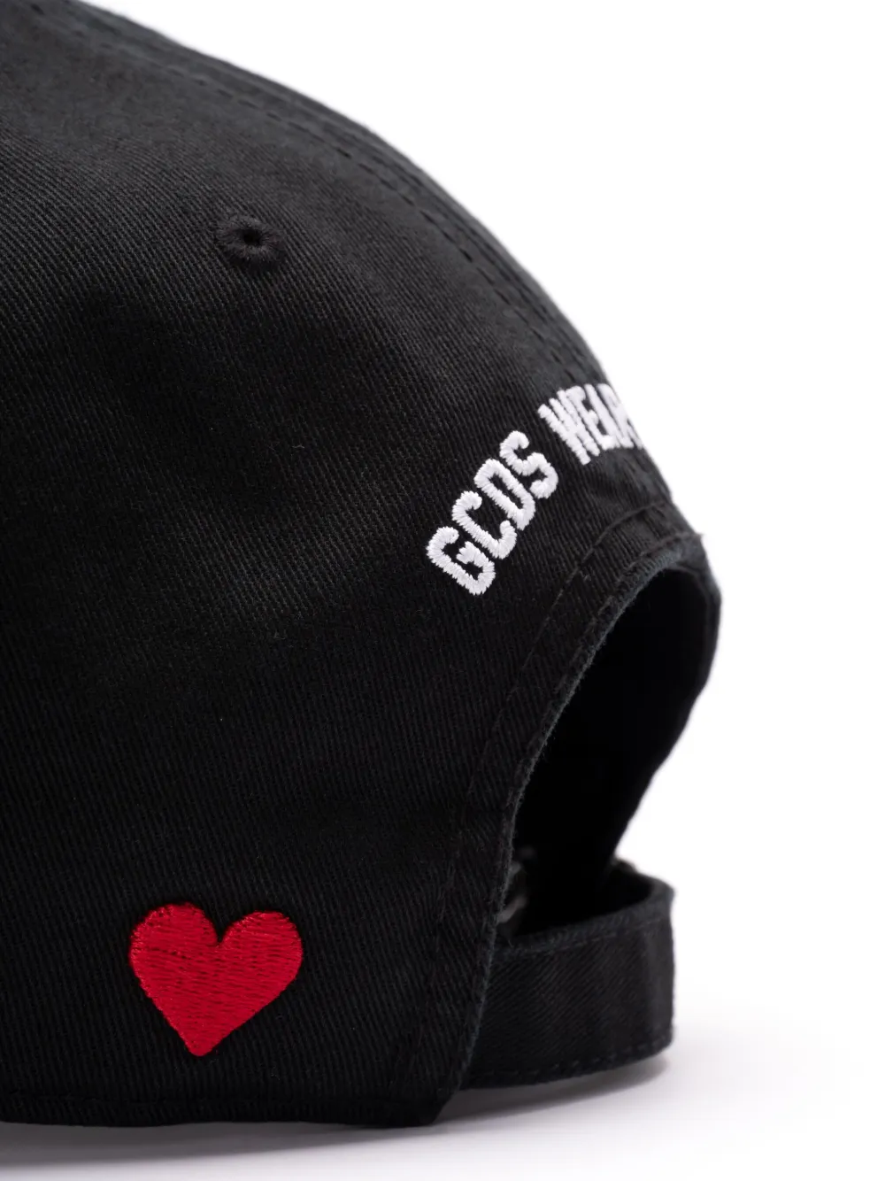 GCDS Pet met geborduurd logo Zwart