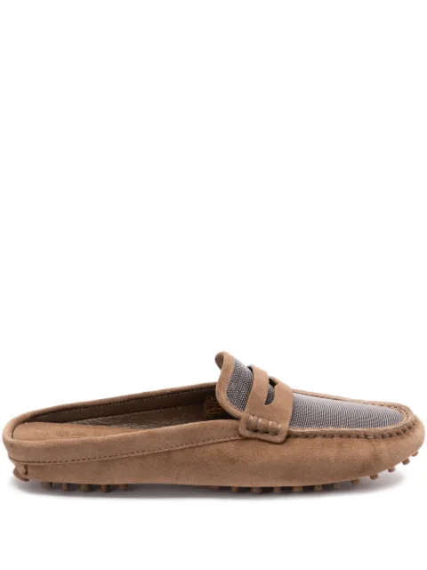 Brunello Cucinelli mules de gamuza
