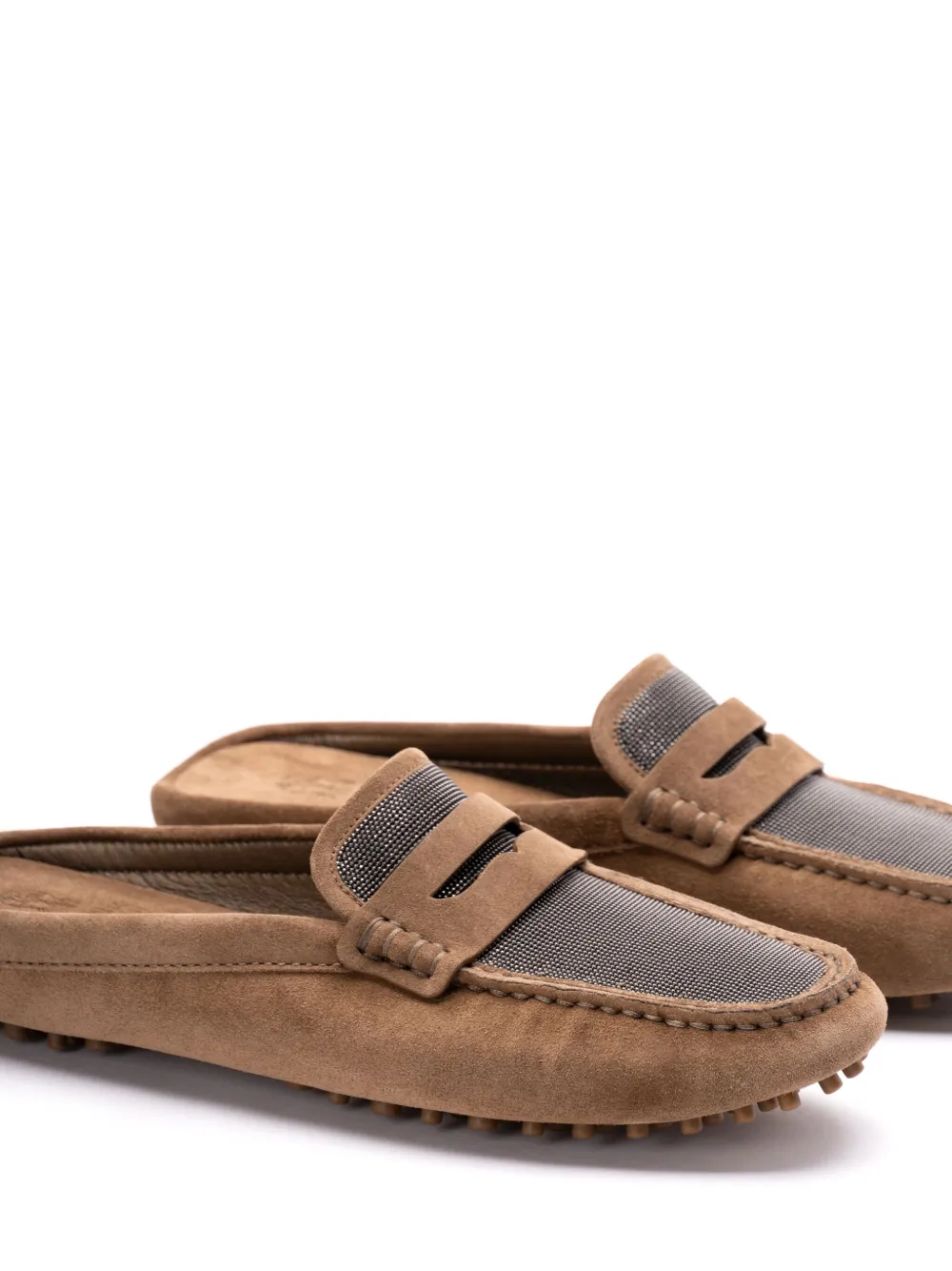 Brunello Cucinelli suede mules Brown