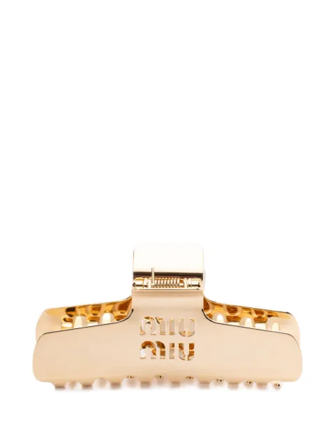 Miu Miu logo-debossed hair clip