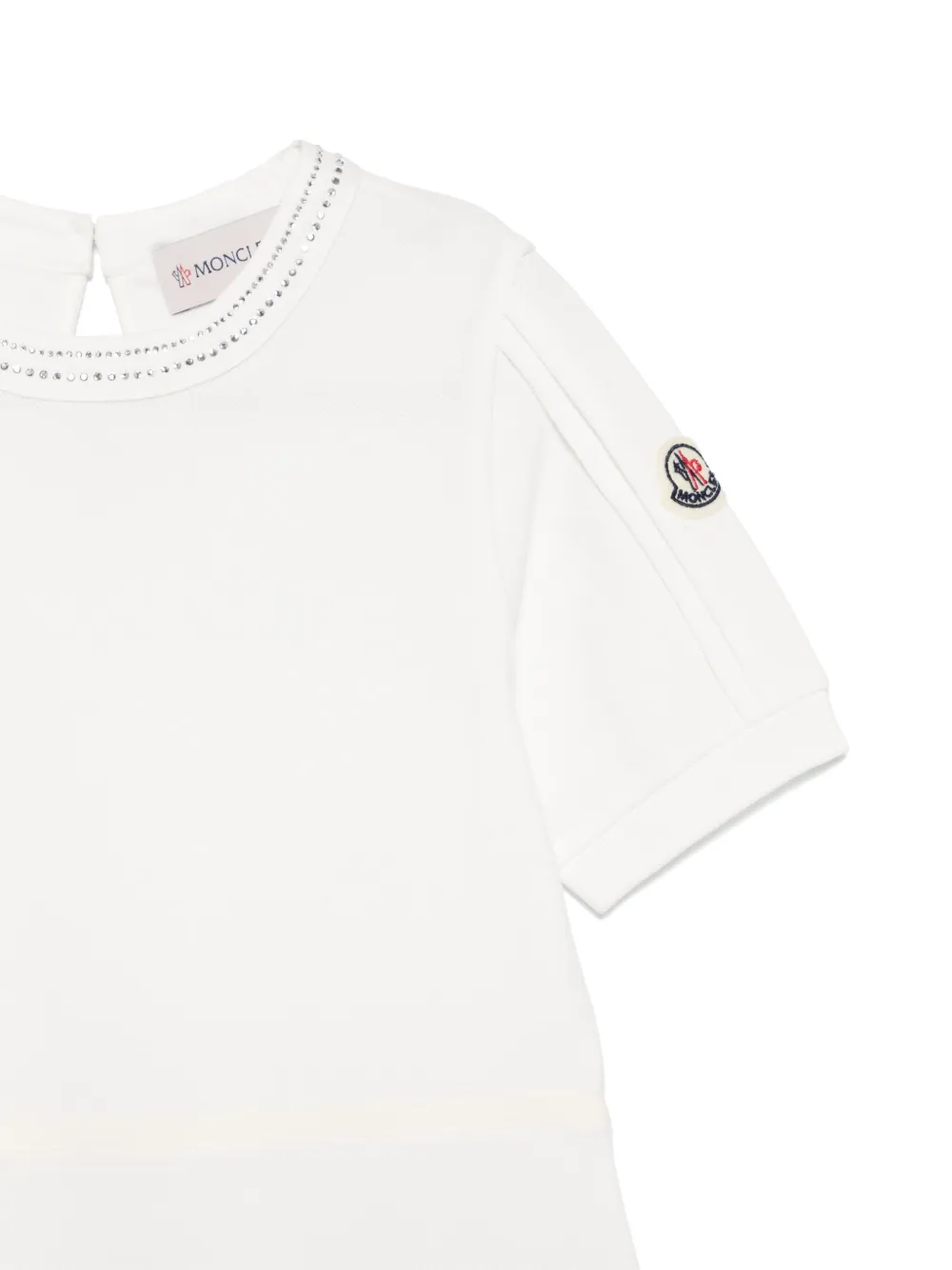 Moncler Enfant Katoenen piqué jurk Wit