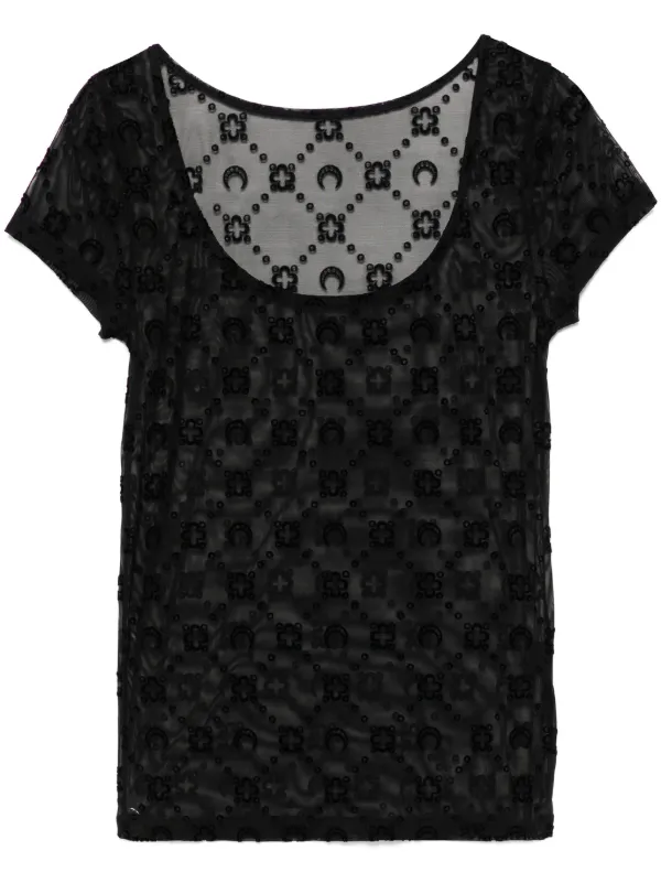 Marine Serre メッシュ トップ | ブラック | FARFETCH JP