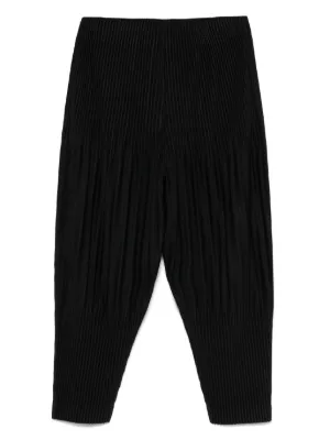 パンツ Homme Plisse Issey Miyake cropped pants HOMME PLISSE ISSEY MIYAKE Pleats Bottoms 1 Cropped Trousers