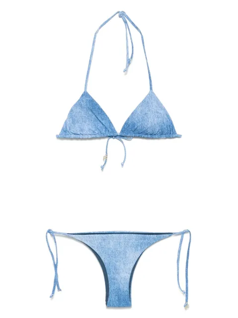 Fisico bikini con estampado de mezclilla