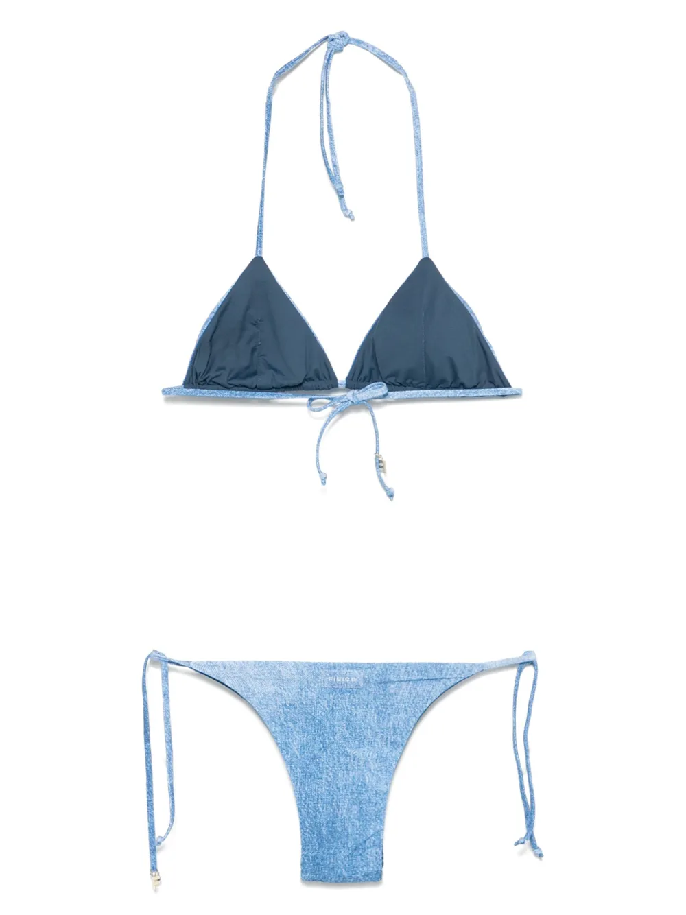 Fisico Bikini met denimprint - Blauw