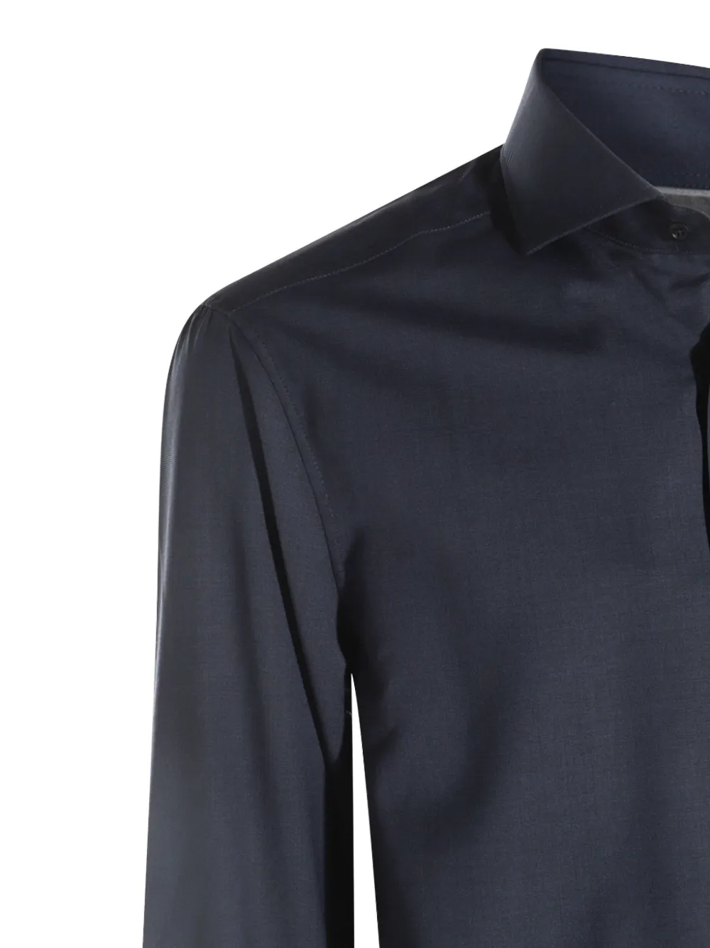 Brunello Cucinelli Overhemd van scheerwol Blauw