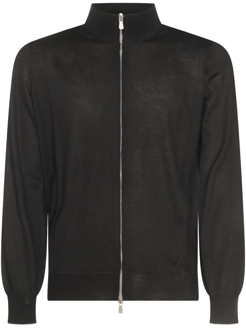 Brunello Cucinelli zip-up cashmere cardigan | Black | Image 1