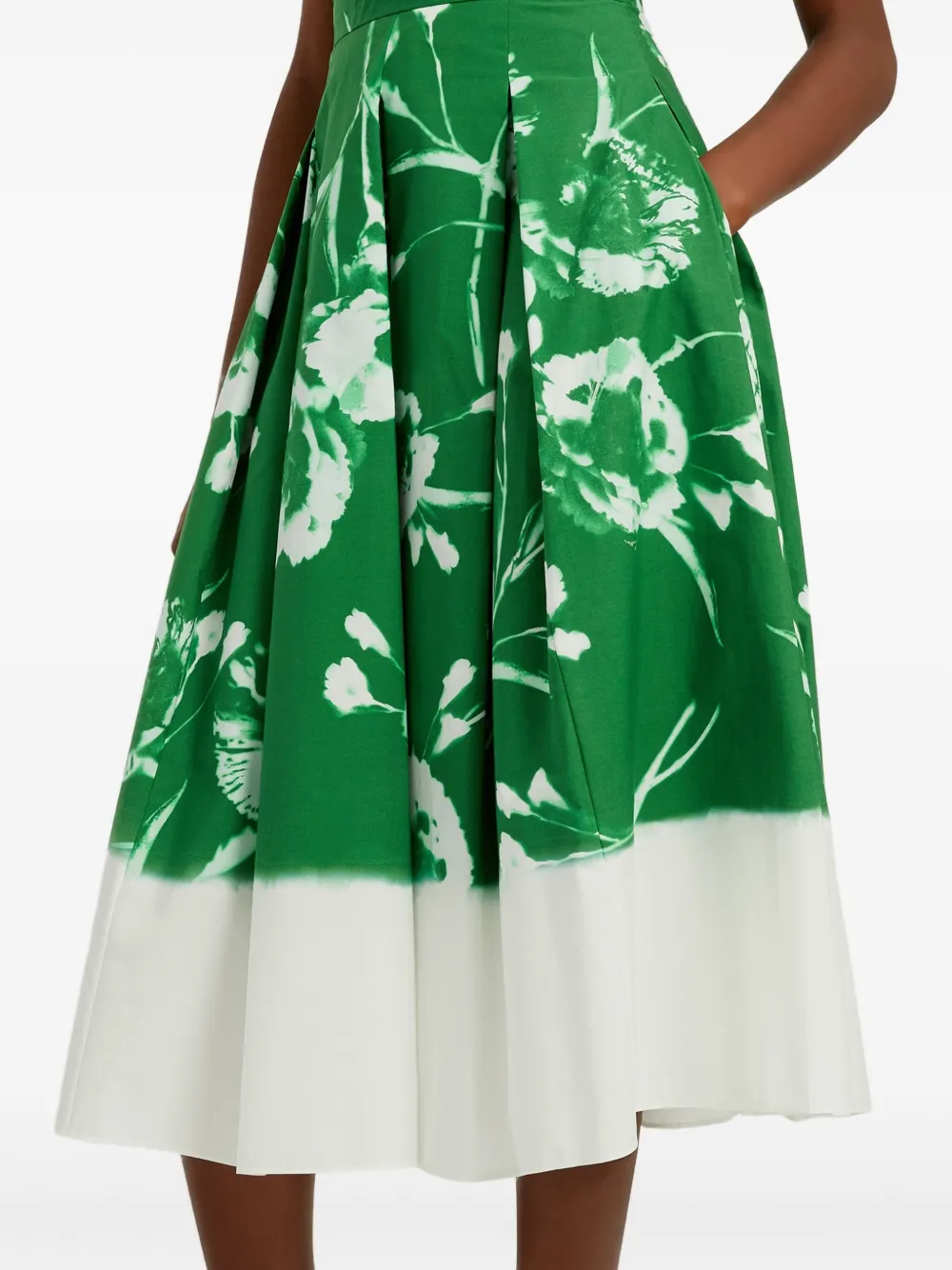 Image 5 of ERDEM Gonna midi con stampa a fiori