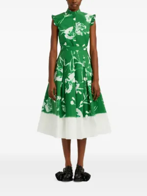 ■ERDEM (アーデム) ドレープフローラルカクテルドレス □ERDEM (アーデム) ドレープフローラルカクテルドレス