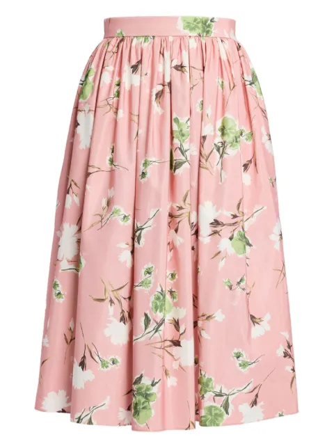 ERDEM falda midi con estampado floral