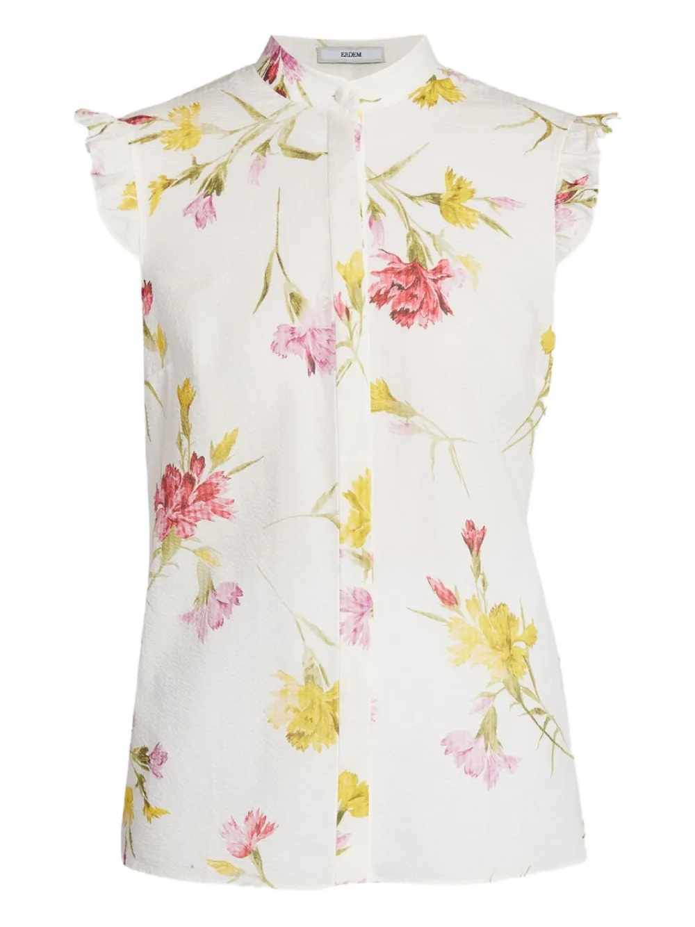 floral-print blouse