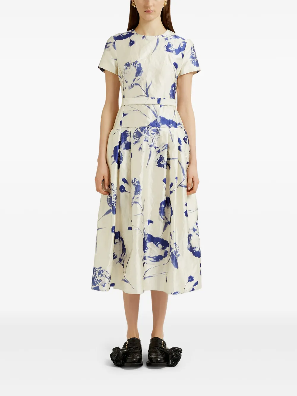 ERDEM FLORAL-PRINT TEA DRESS 