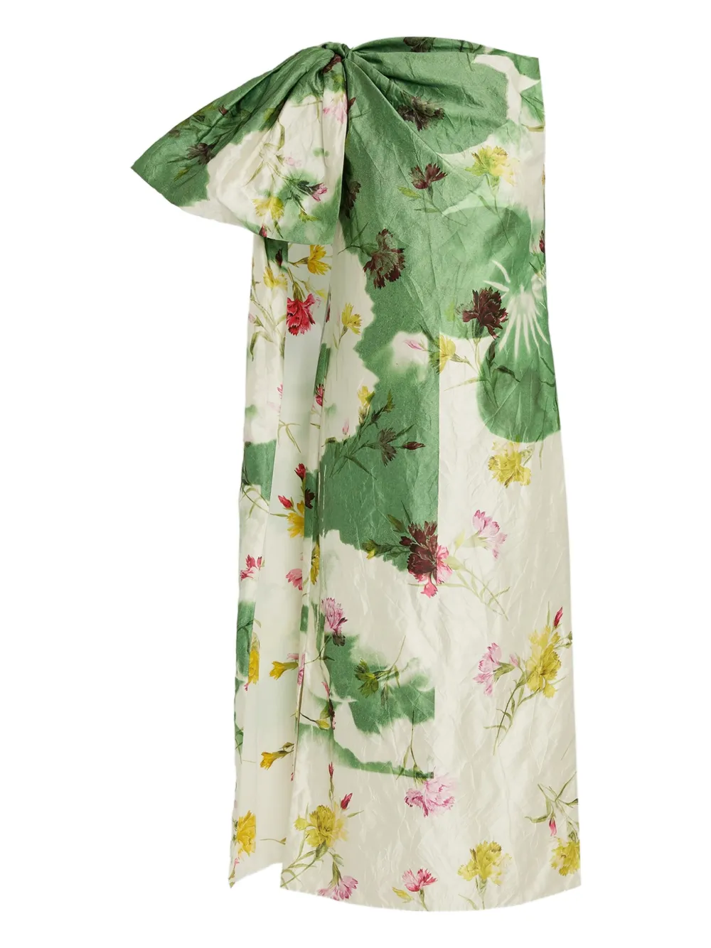 ERDEM bow-detail draped dress | Green | Image 1