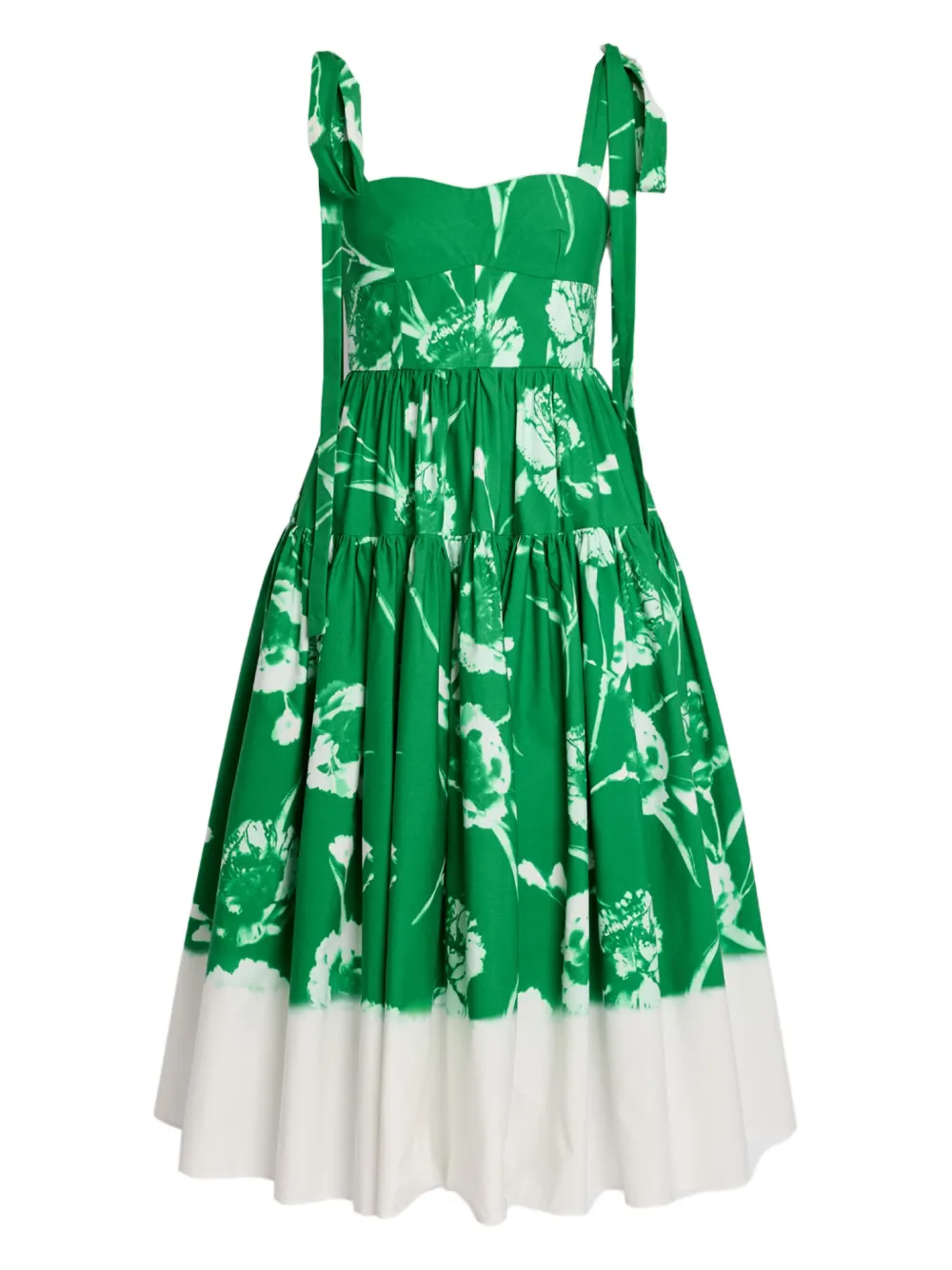 floral-print midi dress